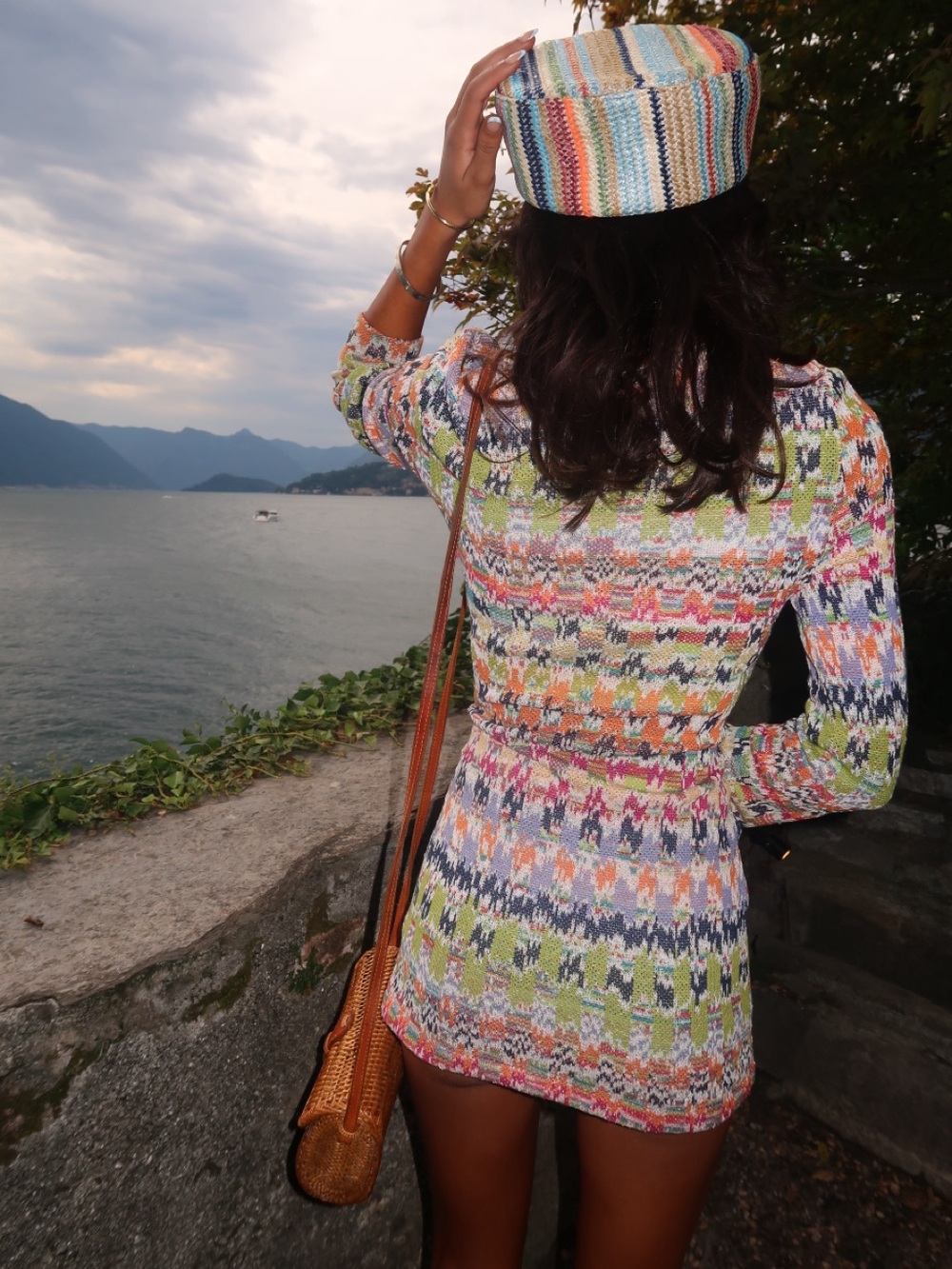 Missoni Multicolor Knit Mini Dress with Matching Striped Hat - Picture 3 of 3